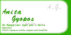 anita gyopos business card
